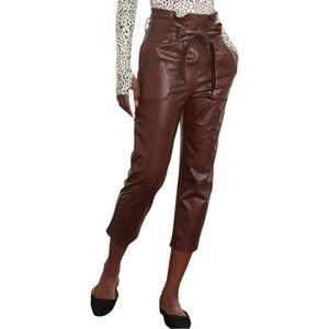 Commando Faux Leather Paperbag Burgundy XS Pants